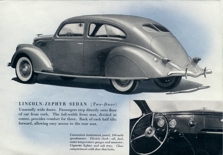 1936 Lincoln Zephyr Folder Page 2